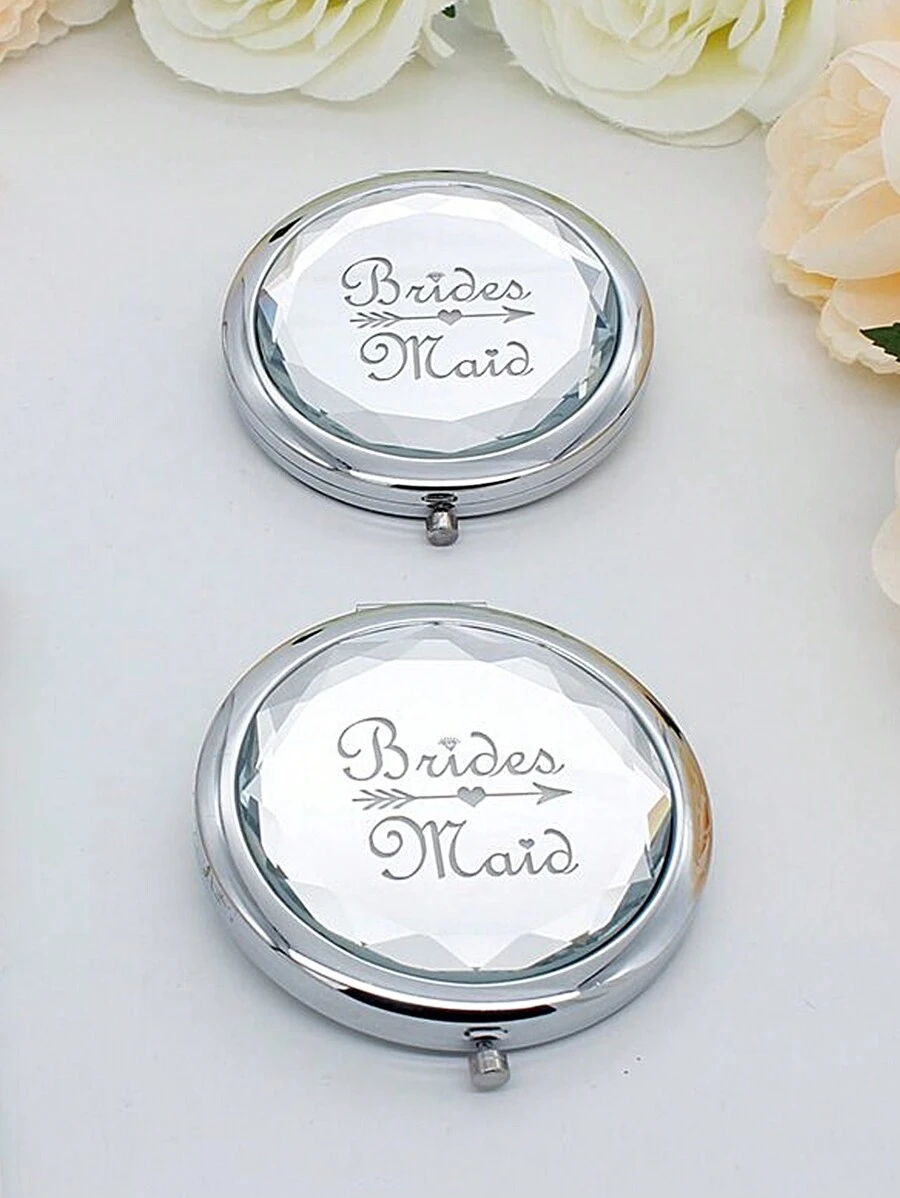 1入組便攜式折疊手持化妝鏡,不銹鋼和白色水晶玻璃,伴娘禮物,婚禮派對,精美小鏡子,口袋化粧鏡,客廳家居臥室浴室裝飾,旅行必備,結婚、派對、生日,男士媽媽爸爸的禮物,最好的朋友老師,新年禮物,配件,有趣禮物 - 白色 - 查看 1