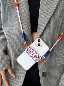 Duchess Plum Pink Leopard Print Mobile Phone Lanyard - Multicolor - View 1