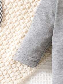 SHEIN Baby Boys' British Style Geometric Pattern 2 In 1 Jumpsuit - Multicolor - View 4