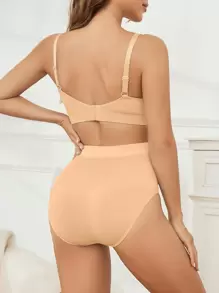 Maternity High Waist Solid Color Panties (3-Pack) For Mother - Multicolor - View 3