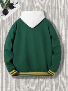 Manfinity EMRG Letter Printed Baseball Jacket