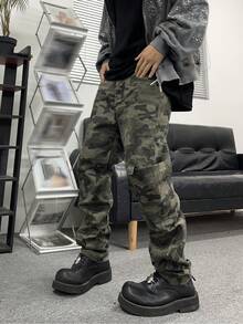 Manfinity EMRG Men's Camouflage Jeans - Army Green - View 7