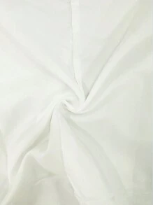 Women's Mandarin Collar Loose Solid Color Lantern Sleeve Side Ruched Dress, Street Fashion