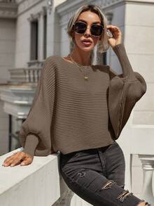 SHEIN Frenchy 套頭毛衣 - 駝色 - 查看 5