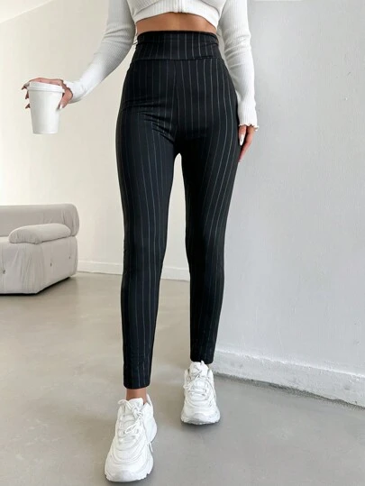 EURMUSE High Waist Striped Leggings