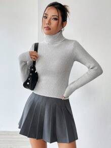 SHEIN Unity Áo len ôm dáng với họa tiết dệt nổi, kiểu dáng đa năng, thích hợp cho mùa thu đông. - Nhiều màu - Xem 6