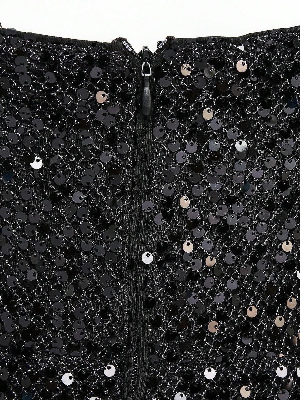 Sequin Sheer Wide Leg Cami Jumpsuit