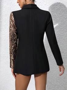 Chiquease 披肩領閃片面紗西裝外套 - 彩色 - 查看 2