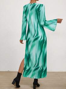 SHEIN Privé 紮染高衩洋裝 - 彩色 - 查看 2