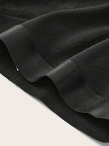 網紗透視塑身褲 - 黑色 - 查看 8