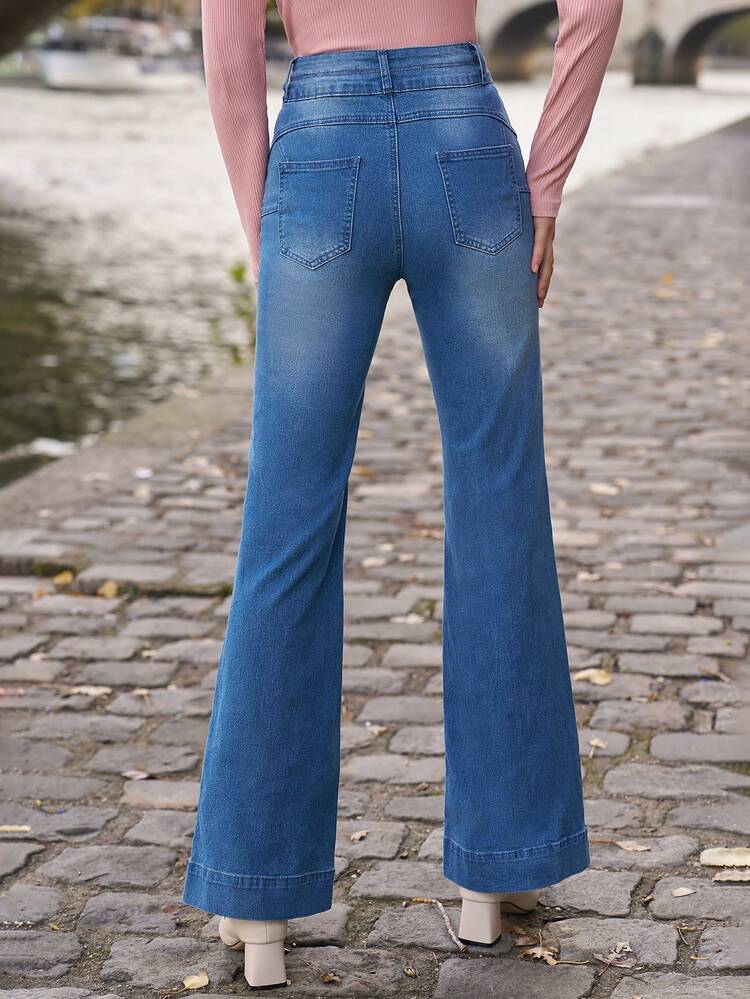 High Waist Flare Leg Jeans