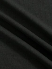 ROMWE MEN Street Life Men Figure & Slogan Graphic Tee - Black - View 4