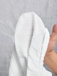 SHEIN SXY Plus Twist Front Crop Blouse - White - View 7