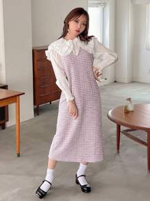 FRIFUL 女士無袖格紋裙,不含襯衫