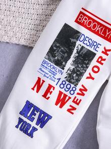 男嬰冬天白色加厚毛絨保暖運動休閒日常可愛