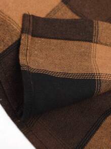 Manfinity Homme Men's Plaid Hooded Long Sleeve Shirt, For Fall