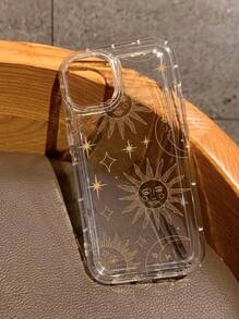 Maryam Alam Artist Vacation Sun Moon Stars Transparent Anti-Fall Phone Case, Phone Protective Cover, Holiday - Clear - View 2