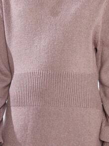 SHEIN Tween Girl Solid A-line Knit Dress - Pink - View 6