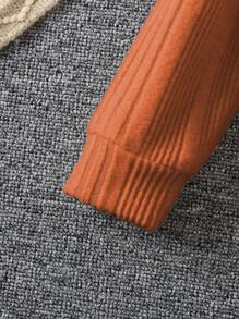 SHEIN Cô Gái Trẻ Hem cao thấp Áo thun & Váy Dây - màu nâu - Xem 6