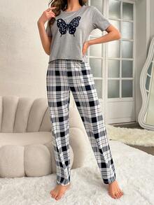 Conjunto De Pijama Para Mujer - Gris - Ver 5