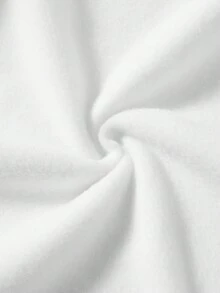 SHEIN Qutie In Gấu Lót nhiệt Áo nỉ - trắng - Xem 4