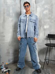 Manfinity EMRG Loose Fit Men's Gradient Color Cargo Jeans