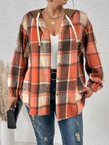 SHEIN Franclia 大碼夾克 - 橘色 - 查看 2