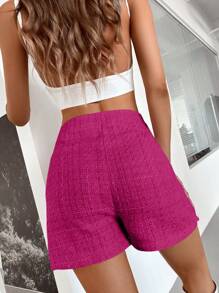 Aveloria Women's Asymmetric Hem Shorts - Hot Pink - View 2