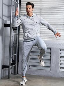 Manfinity Sport Corelite Nam Màu thuần Thiết kế Dây rút Quần thể thao - Màu Xám nhạt - Xem 7