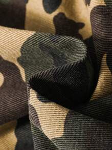 SHEIN Teen Boy Casual Mid-Waist Camo Jeans With Drawstring Waist - Multicolor - View 6