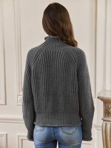 SHEIN Frenchy Women's Solid Color Loose Casual Sweater