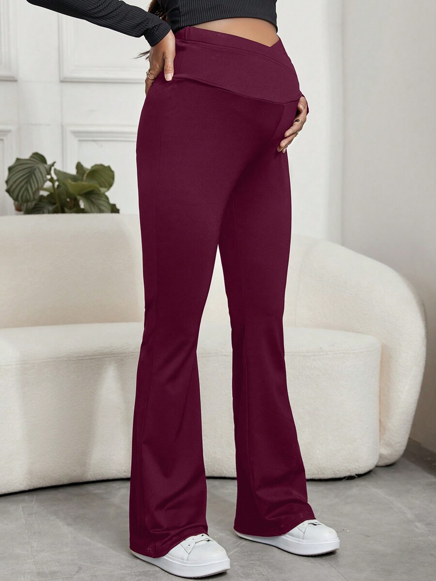 SHEIN Maternity Flare Pants SHEIN USA