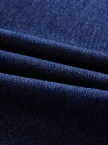 SHEIN MOD Women's Button-front Denim Skirt With Ruffle Trim Hem - Medium Wash - View 3