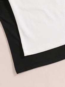 SHEIN Vintaside Kids 女大童2入組素色小高領T恤