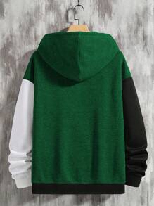 Manfinity Hypemode 男士撞色連帽拉鍊運動衫 - 彩色 - 查看 2