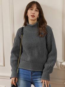 SHEIN Frenchy Women's Solid Color Loose Casual Sweater