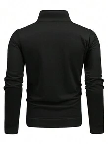 Manfinity Sport Corelite Áo khoác thể thao cổ đứng in chữ màu sắc dành cho nam - Đen và trắng - Xem 2