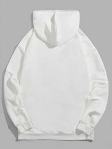 青少年男孩字母图案卫衣 - 白色 - 查看 2