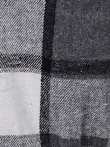 SHEIN LUNE Plaid Hooded Zipper Jacket - Multicolor - View 2