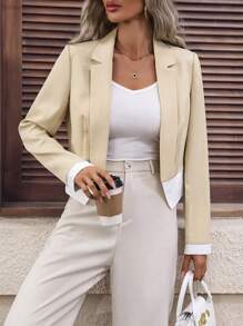 SHEIN Clasi Women Lapel Collar Blazer - Multicolor - View 6