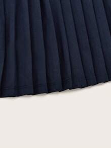 VARSITIE Vestido De Tenis Deportivo Básico Con Faldas Plisadas - Azul Marino - Ver 6