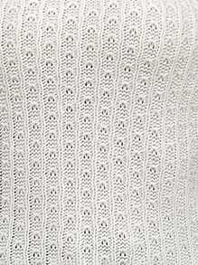 SHEIN LUNE Áo len nữ cổ cao màu trơn, chất liệu dệt kim, thích hợp cho mùa thu đông. - Màu be - Xem 7