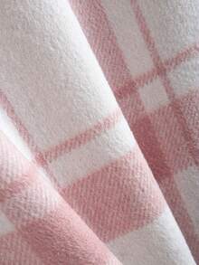 Manfinity Homme Lỏng lẻo phù hợp Nam Kẻ sọc Đã vá Thả vai Len Áo khoác Với Túi - Hồng - Xem 4