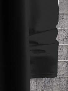 Manfinity VCAY 男士針織休閒印花長袖t恤 - 黑色 - 查看 4