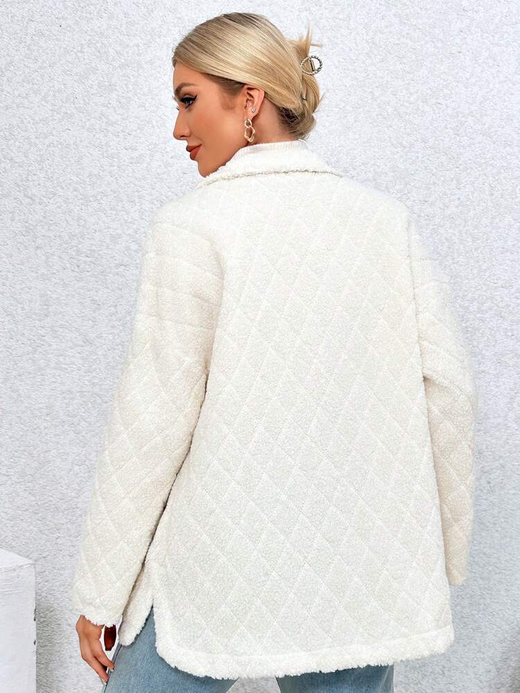 Women's Fluffy Front Button Coat