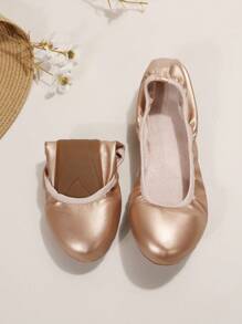 Foldable Dancing Shoes - Rose Gold - View 2