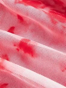 SHEIN MOD Floral Print Ruched Cami Dress,Valentine Outfits - Red - View 4