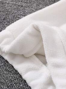 SHEIN 女童休闲标语刺绣保暖卫衣，秋冬季