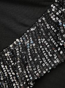 Hauture 亮片荷葉邊裝飾包裹式裙子