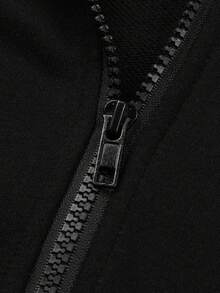 Manfinity Sport Corelite Áo khoác thể thao cổ đứng in chữ màu sắc dành cho nam - Đen và trắng - Xem 6